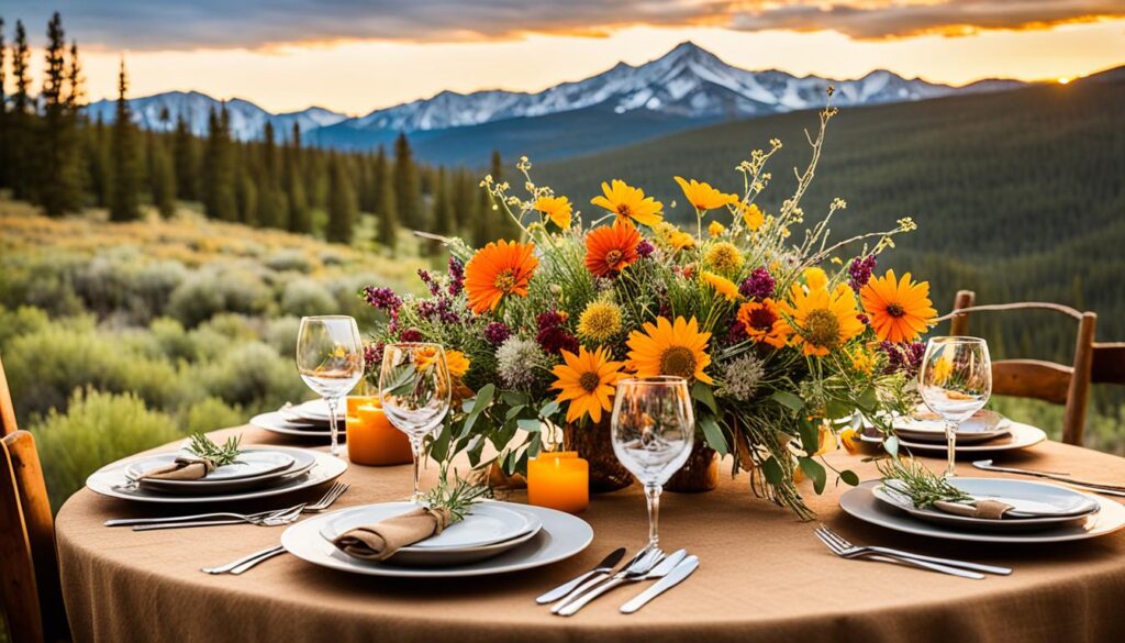 dining at glamping retreats in Colorado