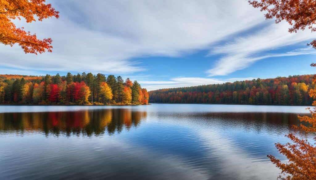 fall foliage in White Lake State Park