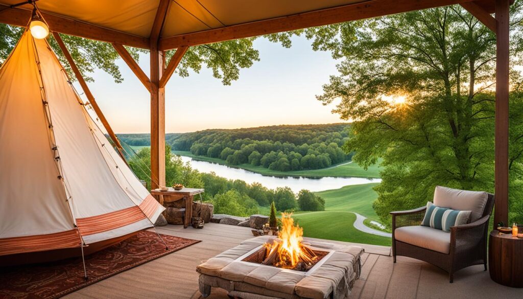 glamping options in Iowa