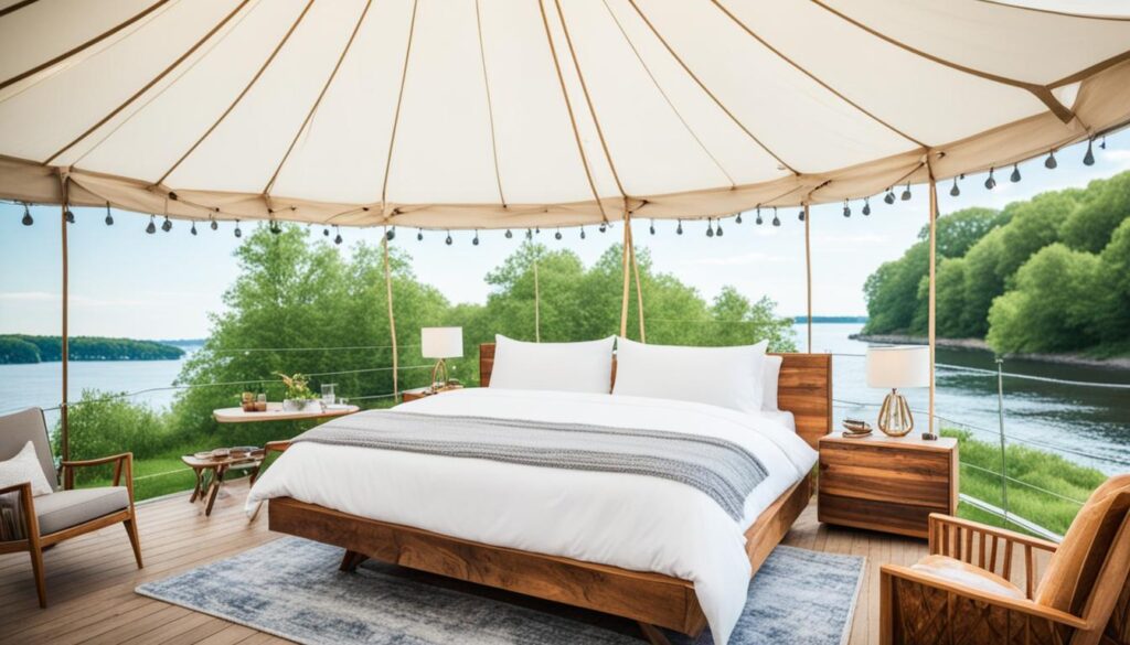 glamping retreat on Governors Island