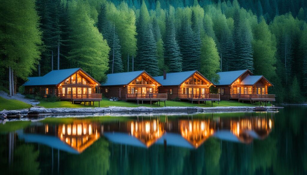 lakeside cabins