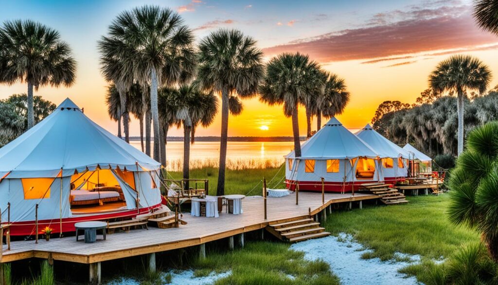 private island glamping on Jekyll Island