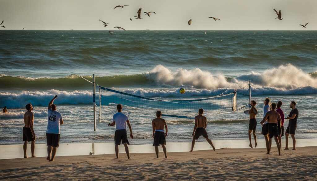 Beach activities at Galveston Island State Park