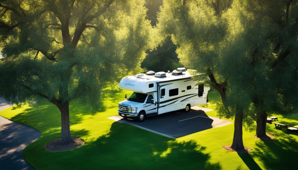 Park RV in the Shade
