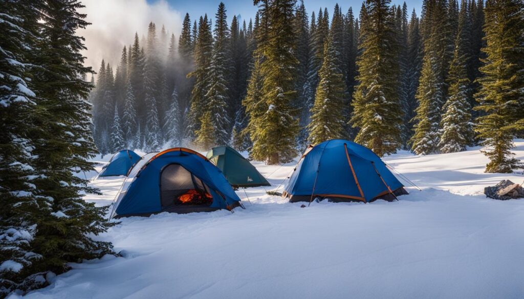 camping in freezing temperatures
