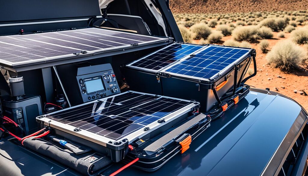 customized solar battery system for overlanding