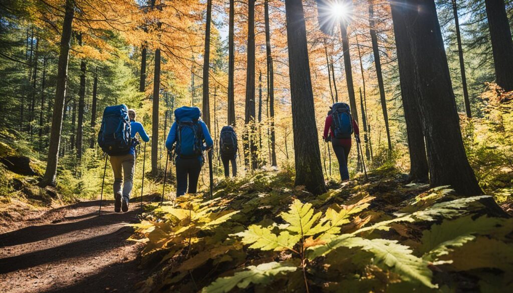 hiking Babler State Park