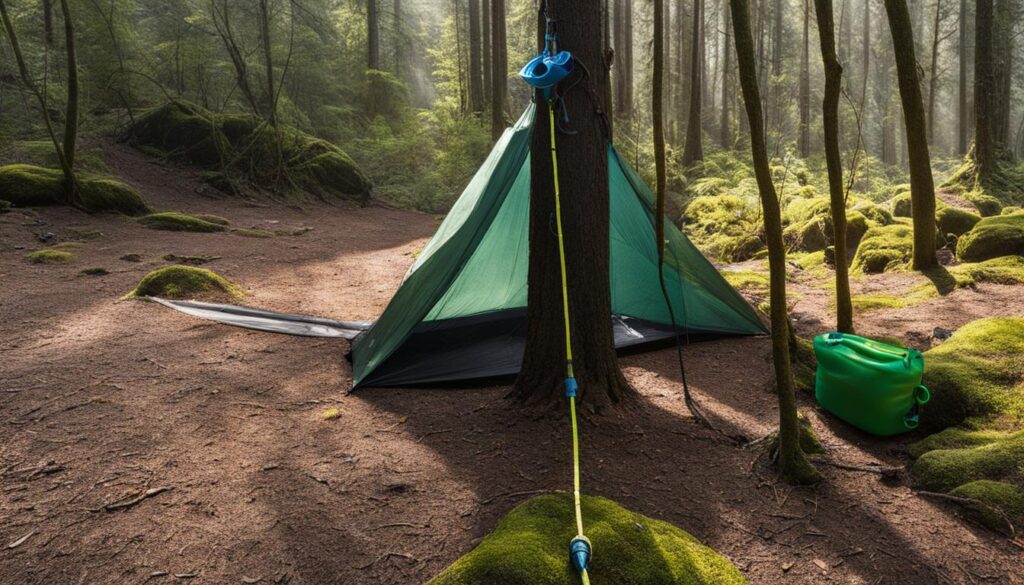 how to shower when camping