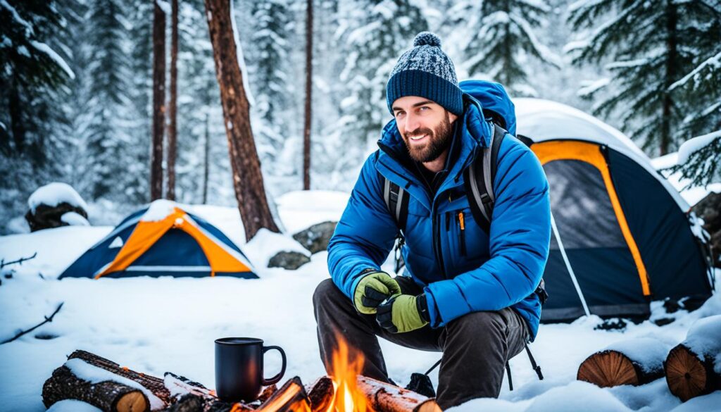 how to stay warm winter camping