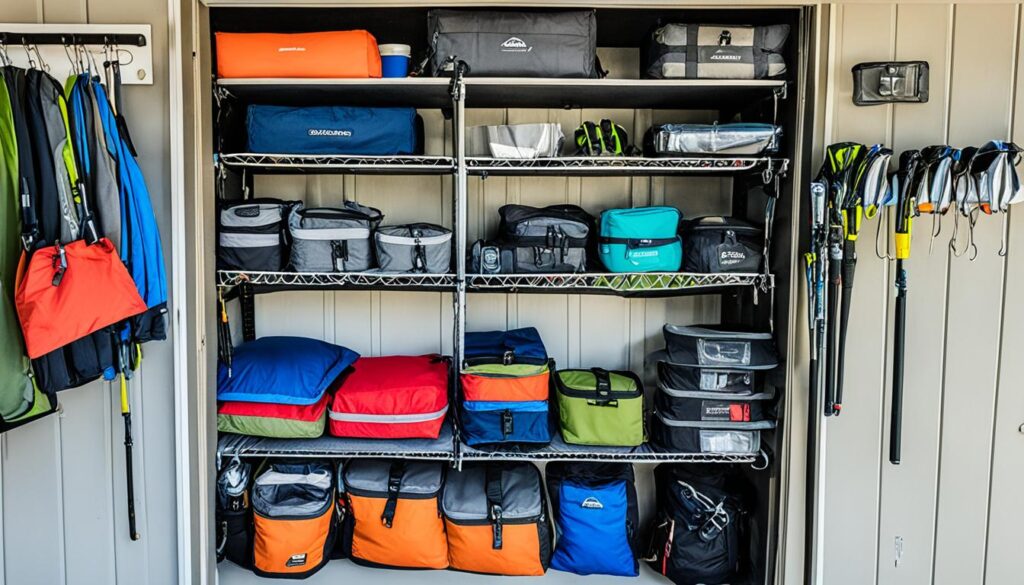 how to store camping gear