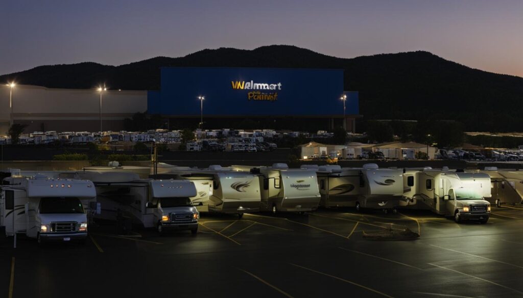 overnight stay at walmart parking lot