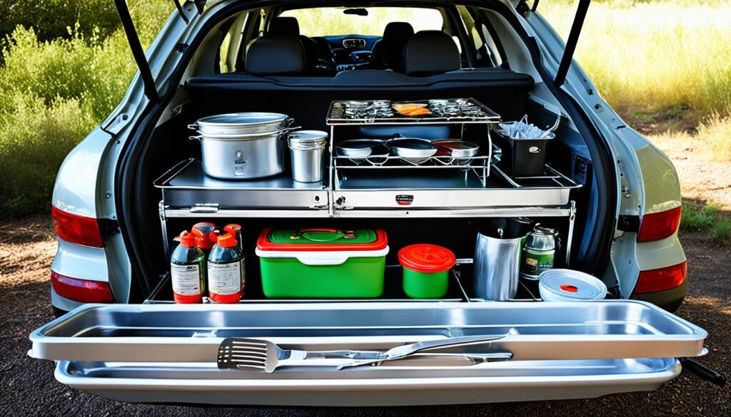 car camping kitchen