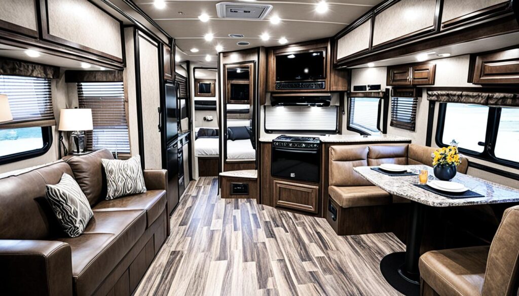 how many square feet is a 40 foot rv