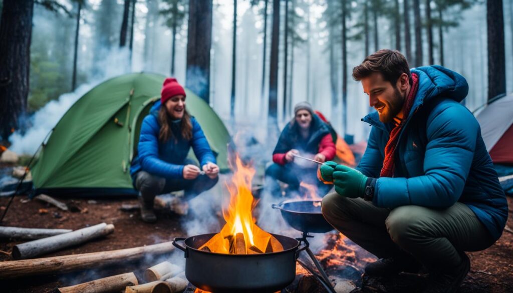 how to keep warm camping