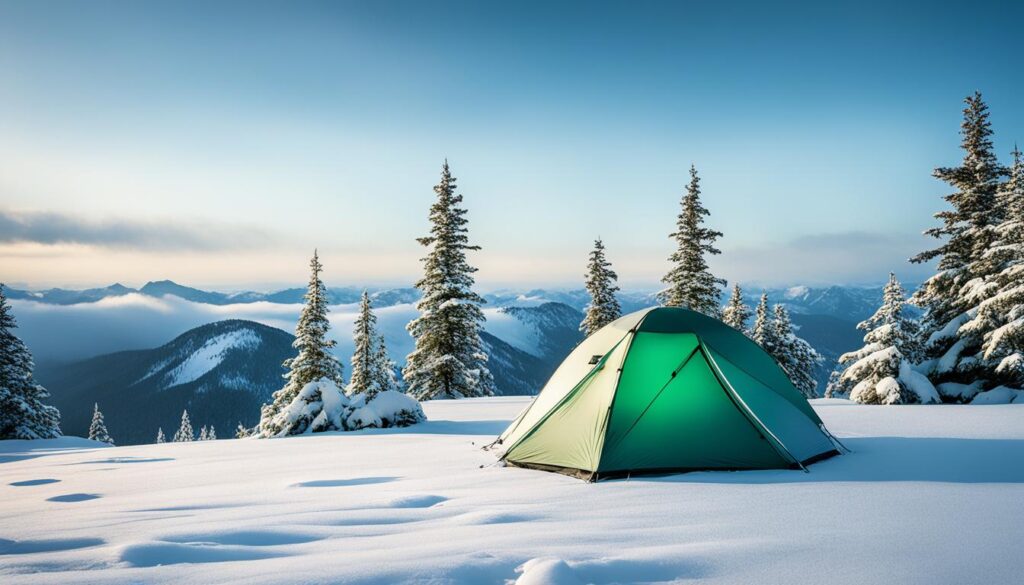 camping in extreme cold