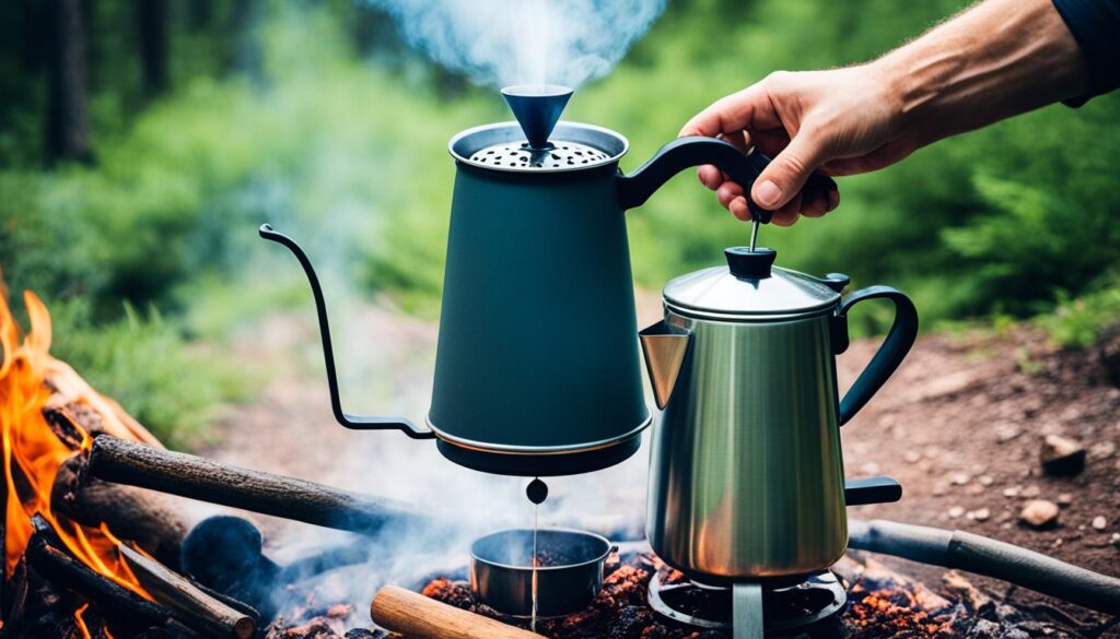 camping percolator brewing methods